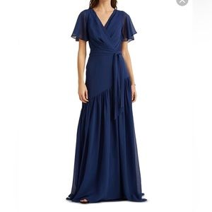 Ralph Lauren Long Chiffon Evening Dress